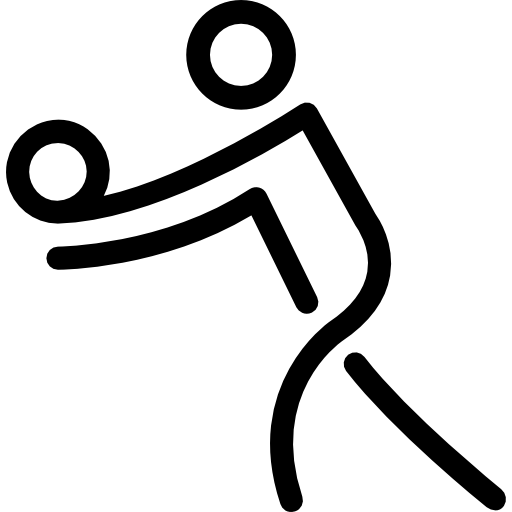 Volleyball stick man practicing sport - Free sports icons