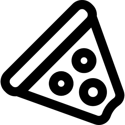 contorno de pieza mordida triangular de pizza icono gratis