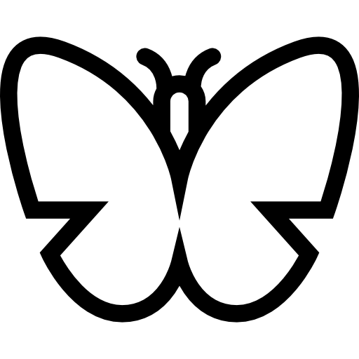 Butterfly outline top view - Free animals icons