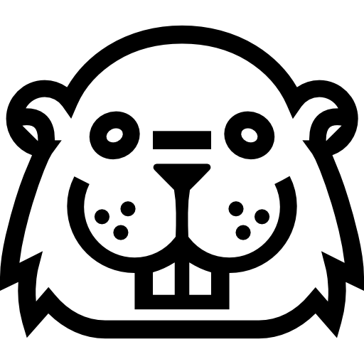 Castor face outline free icon Castor face outline free icon