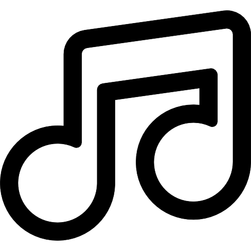 Music note outline icon