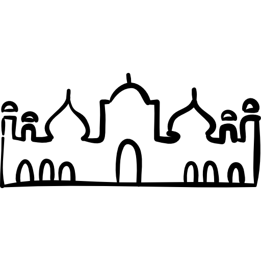 Orient building hand drawn outline - Free travel icons