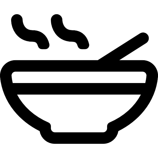 tazón de sopa caliente icono gratis