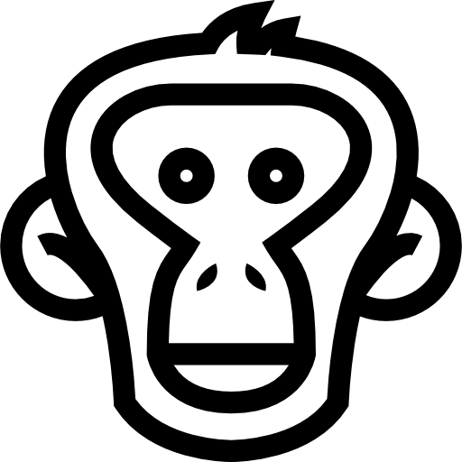 ícone Do Contorno Do Macaco Com Desenho De Uma Linha Ilustração do Vetor -  Ilustração de forma, contorno: 215338189