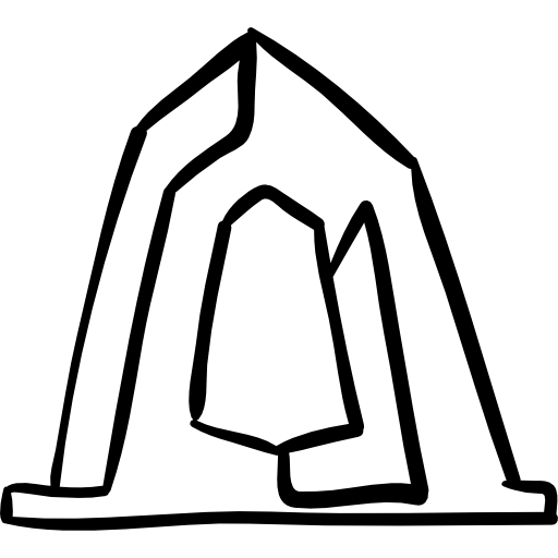 esquema de monumento de construcción artística icono gratis