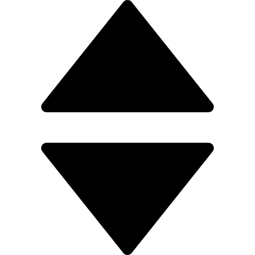 setas para cima e para baixo, triângulos preenchidos grátis ícone