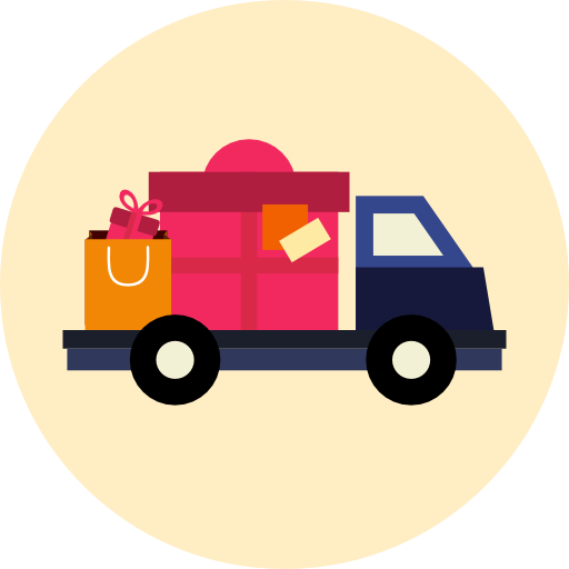 camión de reparto icono gratis