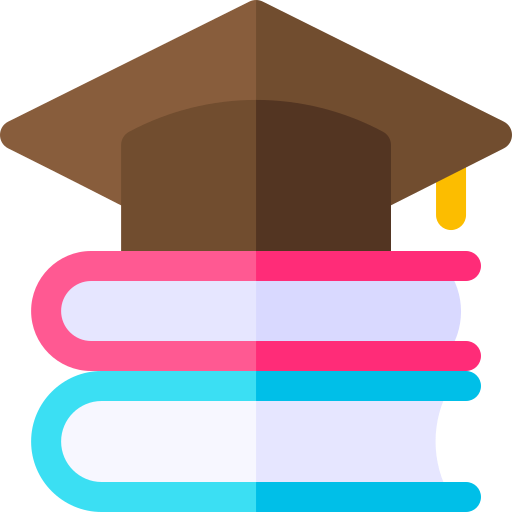 Graduation cap Basic Rounded Flat icon