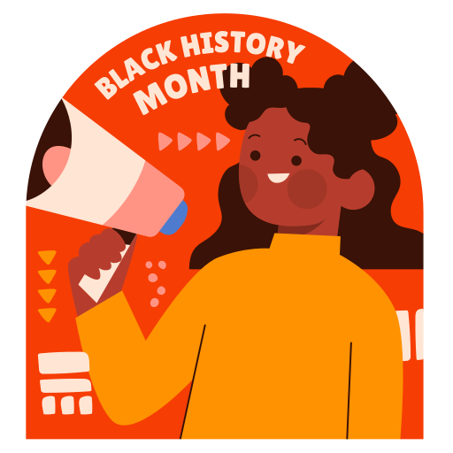 mes negro de la historia gratis sticker