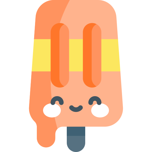 Popsicle stick Kawaii Flat icon