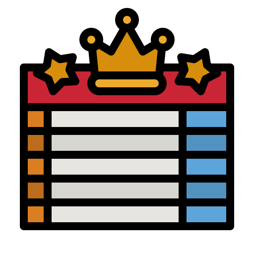 tabla de clasificación icono gratis