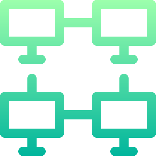 Networking Basic Gradient Lineal color icon
