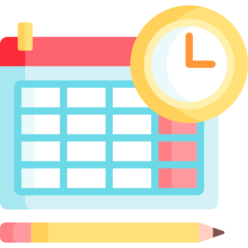 Schedule - Free time and date icons