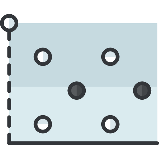 gráfico de dispersión icono gratis