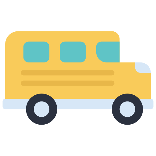 School bus Juicy Fish Flat icon