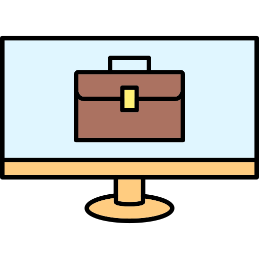 negocios en línea icono gratis