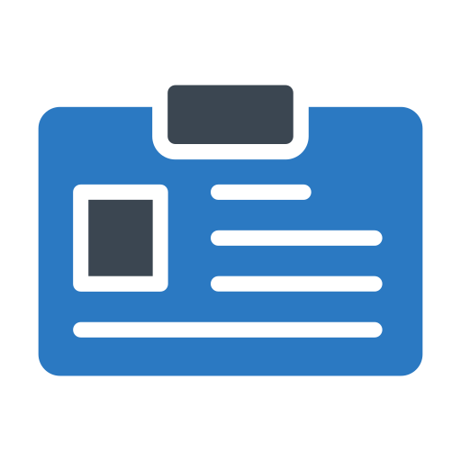 Id card Generic Blue icon