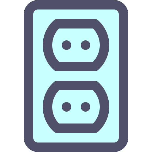 Power socket Generic Outline Color icon