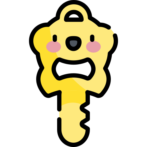 Key Kawaii Lineal color icon