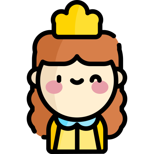 Queen Kawaii Lineal color icon