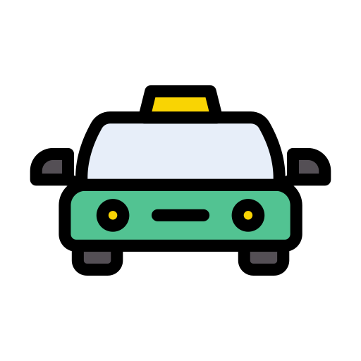 Taxi Vector Stall Lineal Color Icon