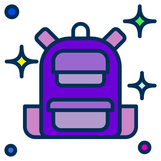 Backpack Generic Outline Color icon