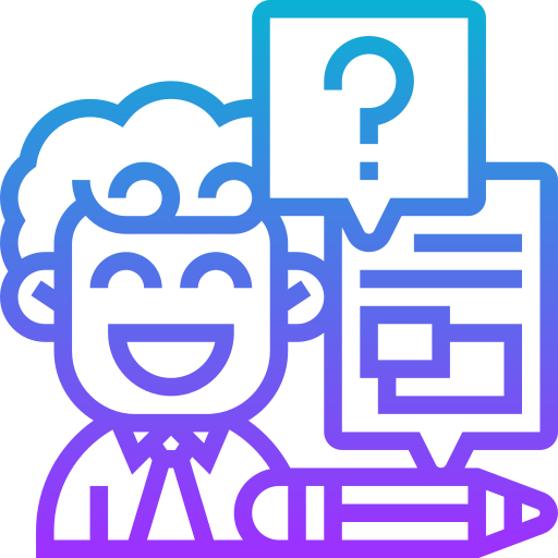 Question Meticulous Gradient icon