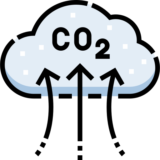 emisión de co2 icono gratis