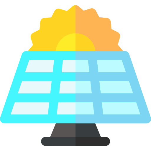 Solar panels Basic Rounded Flat icon