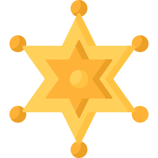 insignia del sheriff icono gratis