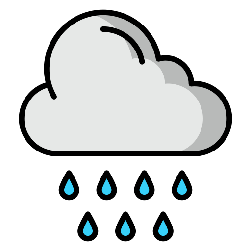 Rain Generic Outline Color icon