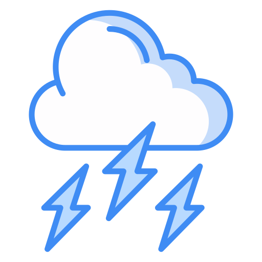 Thunderstorm Generic Blue icon