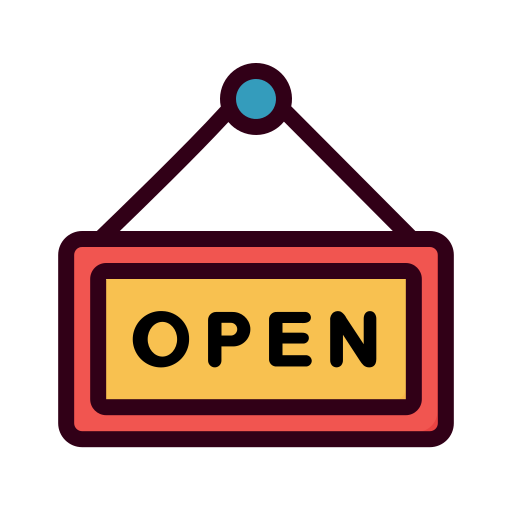 Open - Free signs icons