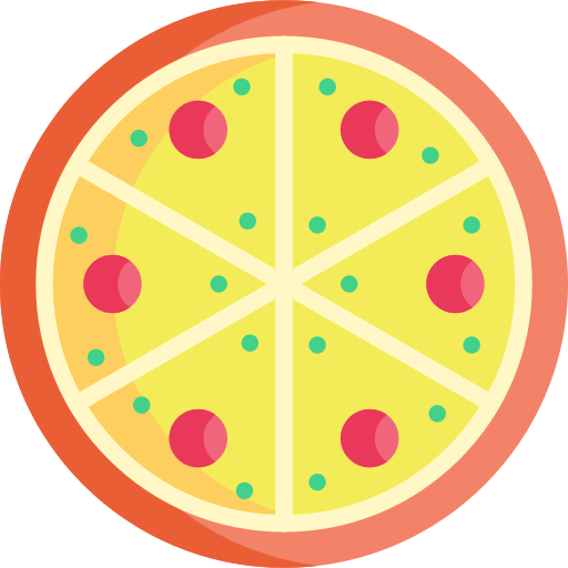 Pizza Kawaii Flat icon