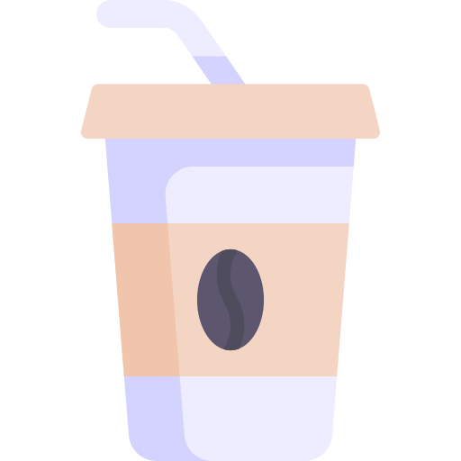 Ice Coffee Kawaii Flat Icon