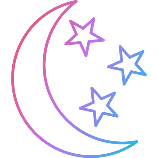 luna y estrellas icono gratis