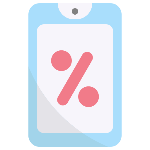 descuento online icono gratis