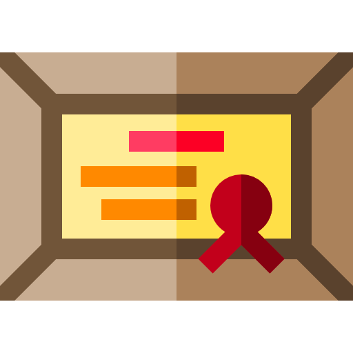 certificado icono gratis