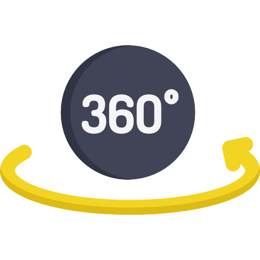 360 graus grátis ícone
