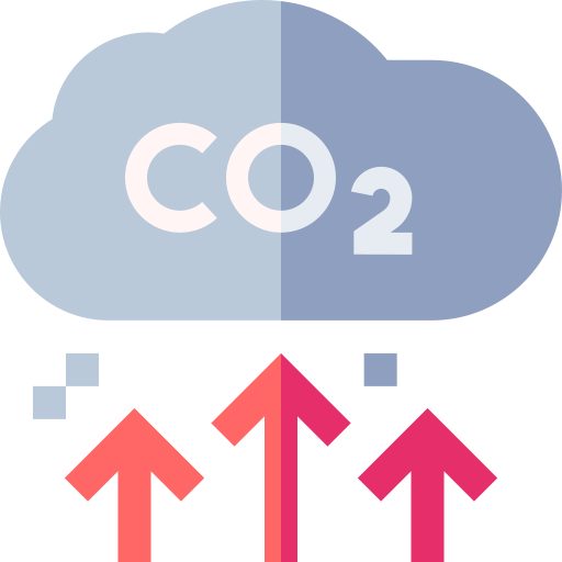 emisión de co2 icono gratis