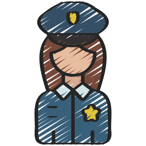 mujer policía icono gratis