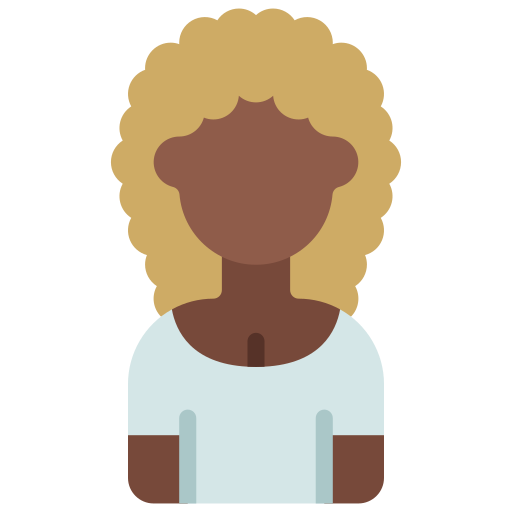 Afro hair Juicy Fish Flat icon