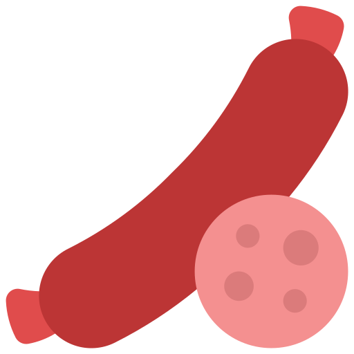 Salami Juicy Fish Flat Icon