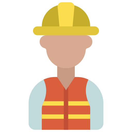 Construction worker Juicy Fish Flat icon