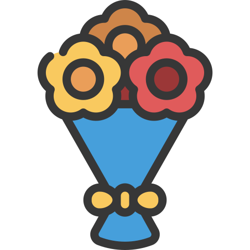 ramo de flores icono gratis