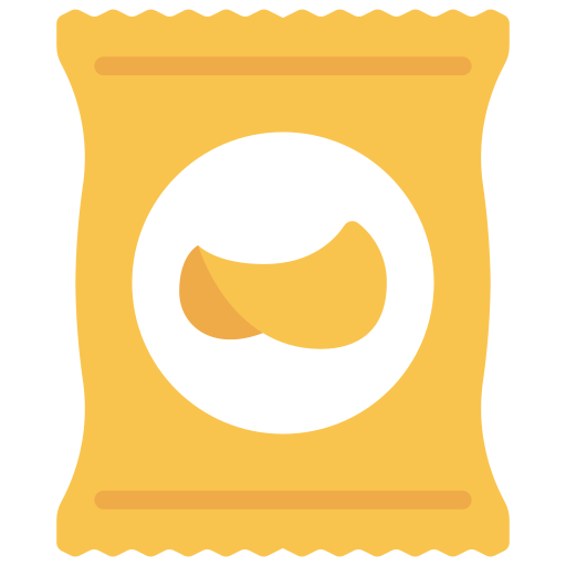 Crisps Juicy Fish Flat icon