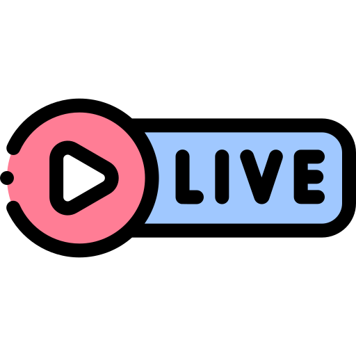 Instagram live Detailed Rounded Lineal color icon