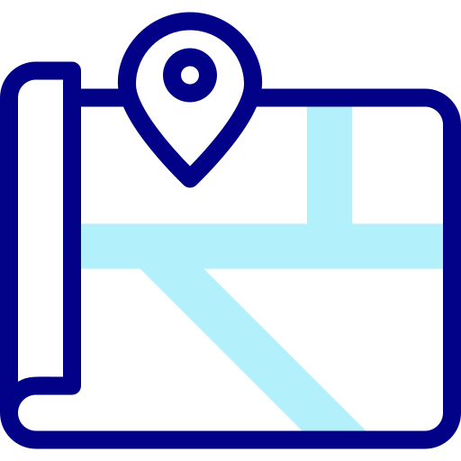 Map Detailed Mixed Lineal color icon