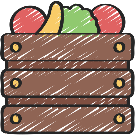 caja de frutas icono gratis