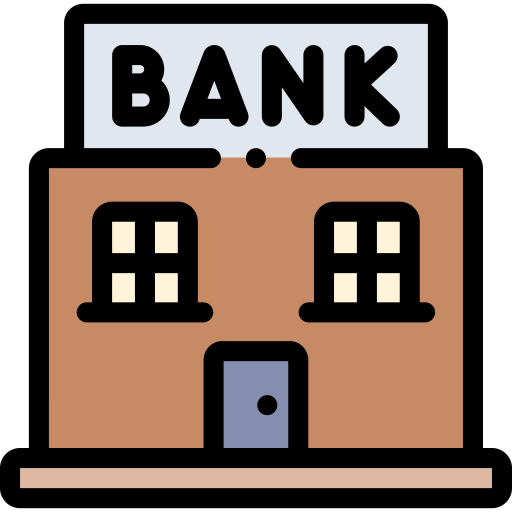 Bank Detailed Rounded Lineal color icon